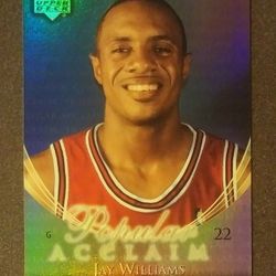 2002-03 Upper Deck Honor Roll Popular Acclaim Jay Williams #22 Rookie Chicago Bulls Rainbow Effect Basketball Card Vintage Collectible Sports NBA 