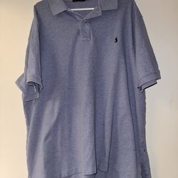 polo ralph lauren Stretch Mesh Polo Shirt Men’s Size 2XB Light Blue/white