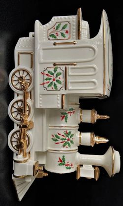 Lenox For the Holidays Holiday Junction Collectable Engine Candle Holder 1999
