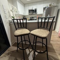 High Bar Stools (pair Of 2)