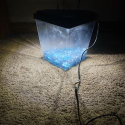 Sm. Aquarium(Led Lights)  , Filter, Blue Marbles