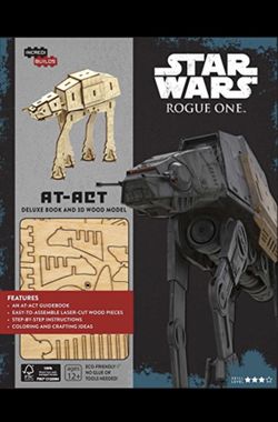 IncrediBuilds Star Wars Rogue One: AT-ACT 3D Wood Model and Book | NEW