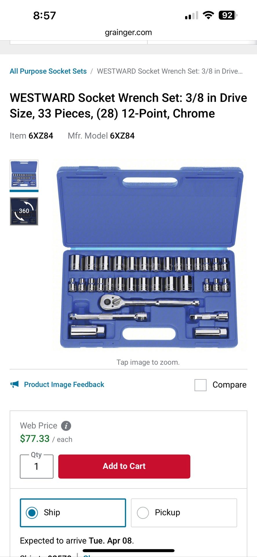 Westward 50 Piece Socket Set