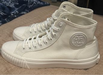 PF Flyers White Canvas High-Top Sneakers