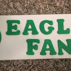 Philadelphia Eagles OR Kansas City Chiefs HANGING WOODEN SIGN 16 " Long