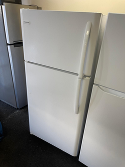 Frigidaire Top Freezer Fridge – White, Ice Maker Ready