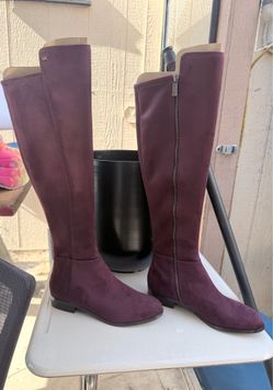 Michael Kors Over-The-Knee Burgundy Suede Boots - Size 8.5M