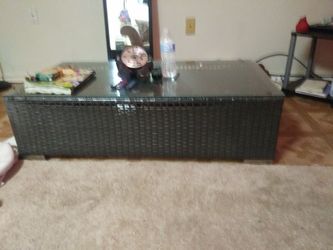 Glass coffee table