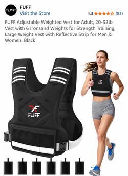 FUFF Adjustable Weighted Vest 20-32lb