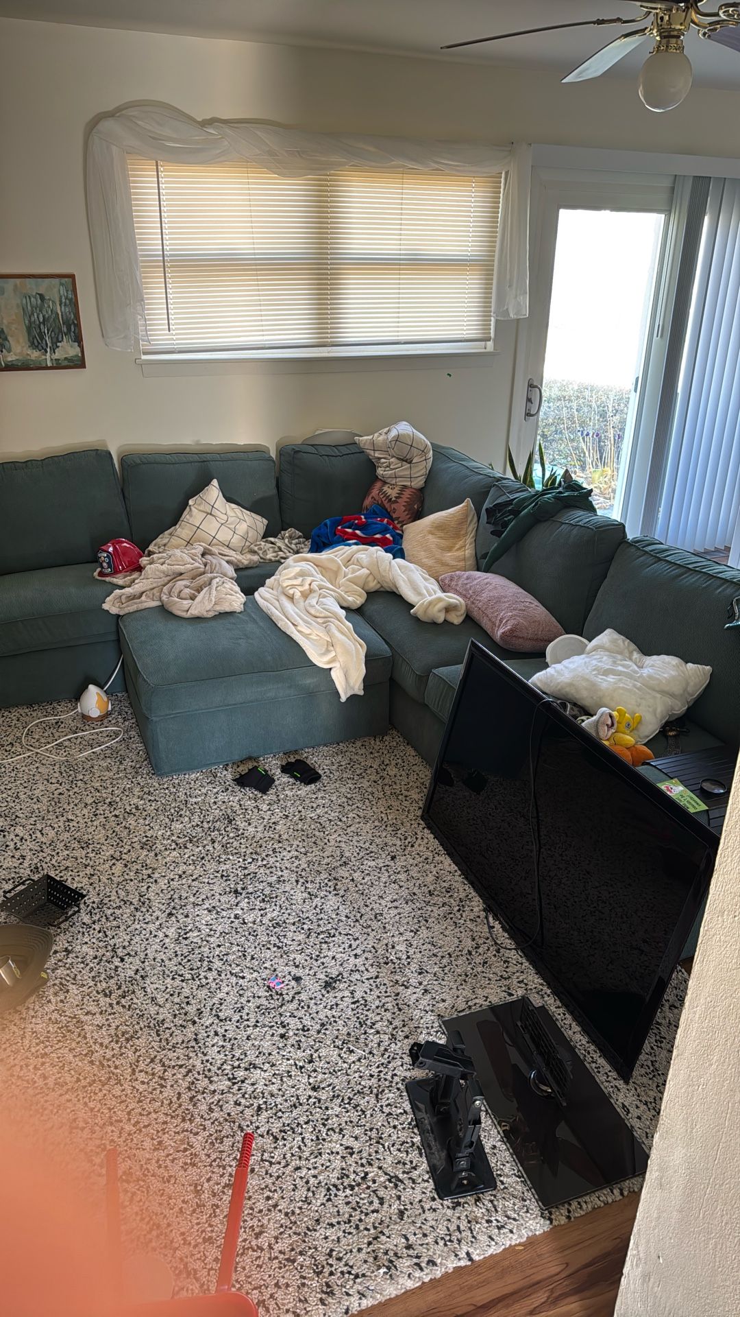 Corner ikea couch With Ottoman.