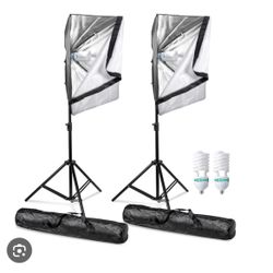 LimoStudio Continuous Lighting Kit 2 Softbox 85W 2 CFL Bulbs Light Stand