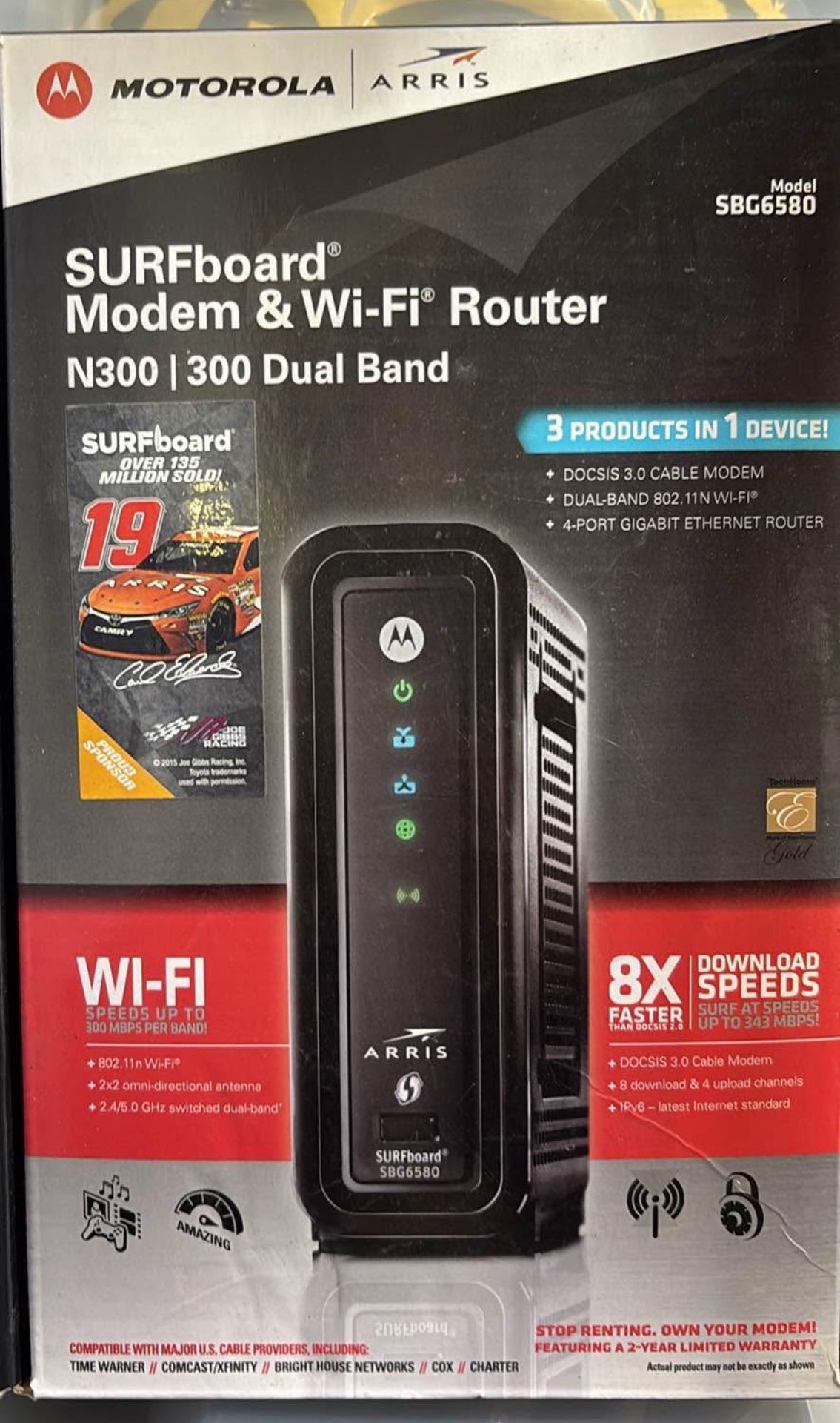 Modem & WiFi router, Motorola SURFboard N300