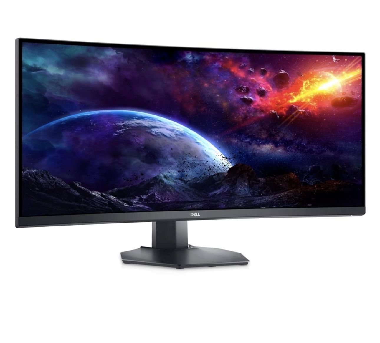 DELL S3422DWG. 4K CURVED GAMING Monitor WQHD, 34 Inch, 1ms Response.144 HZ. ( 3440 X 1440 ) VESA Mount AMD FreeSync. PREMIUM Pro COLOR. 5 X USB