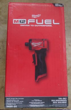 Milwaukee 3485-20 M12 Fuel 1/4 Inch Brushless Right Angle Die Grinder. NEW