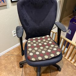 Suede backed office chair $40