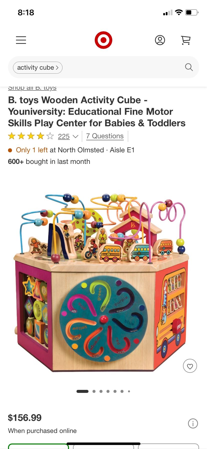 https://offerup.com/redirect/?o=Qi5Ub3lz Wooden Activity Cube