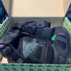 REIGN Purple Snowboarding Boots, Size 8