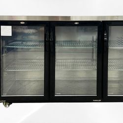 NSF 72 ins Beer Black Glass Door Back Bar Cooler case CBB72H