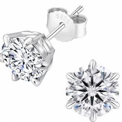 Moissanite diomond earrings, 1.0 CT