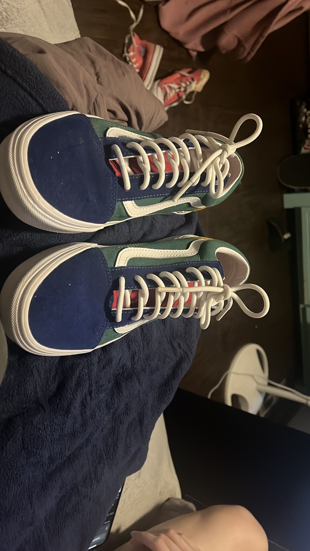 Vans Blue and Green Men’s Sneakers