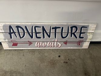 Adventure Awaits Decorative Wood Wall Sign