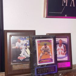 Sports Plaques Cards Lenron James Derek Jeter Alex Rodriguez Jason Giambi Carlos Beltran 