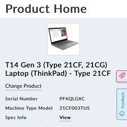 Lenovo Thinkpad T14 Gen3