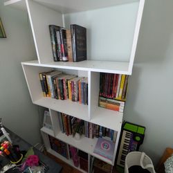 Modern White Bookshelf/Bookcase 
