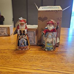 Jim Shore Santa Ornaments W Boxes