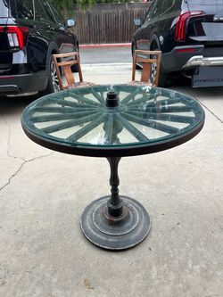 Wagon Wheel table