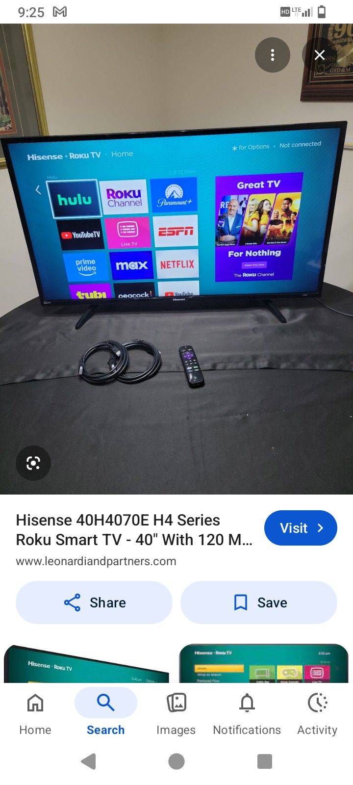40 In Hisense Roku Tv