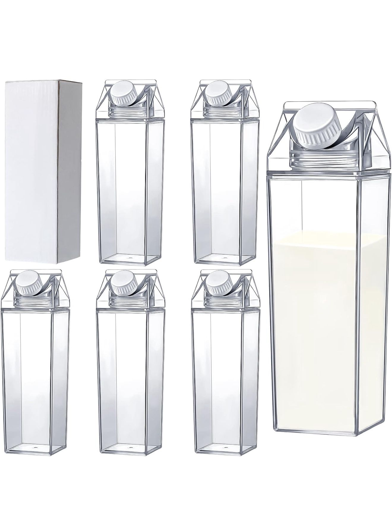 Milk Carton Water Bottles 16.9oz- 10 Pack