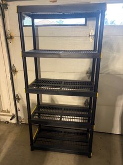 HDX 5-Tier Easy Assembly Multi-purpose Plastic Garage Storage Shelving Unit