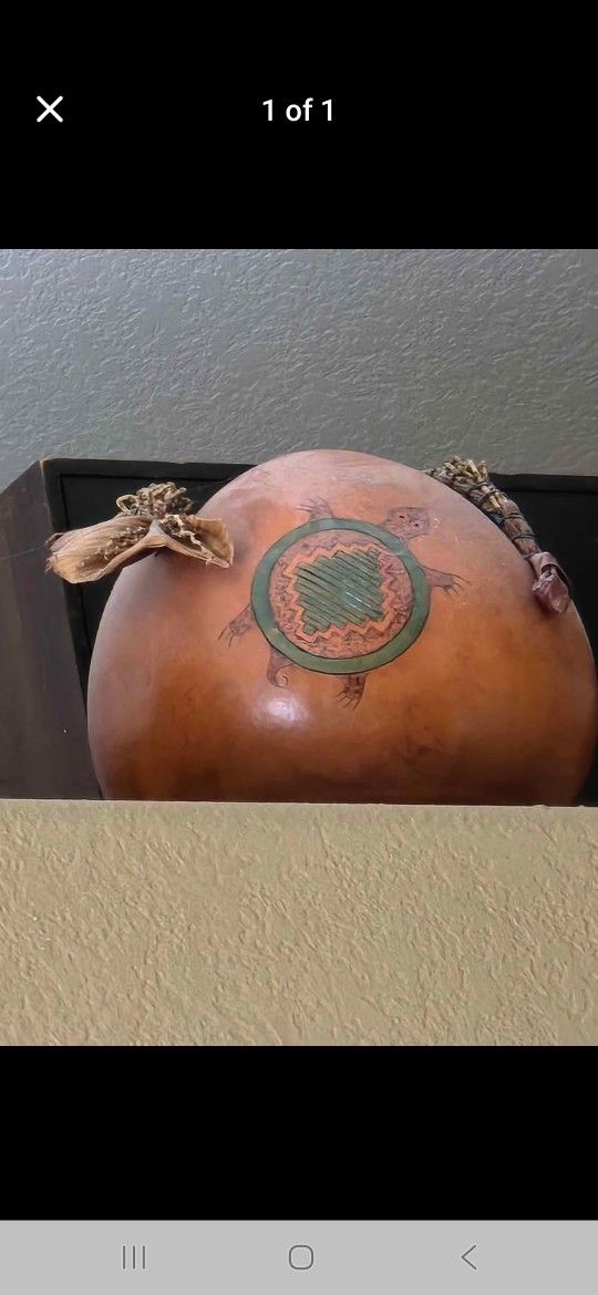 Native American gourd art