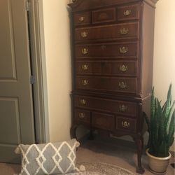 Tall Wood Dresser Antique