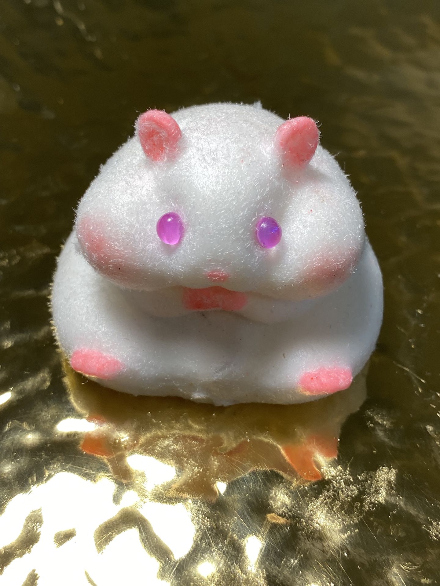 Flocked Hamster Taba Squishy Toy