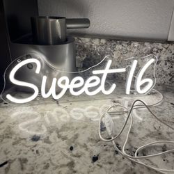 Sweet 16 Led Neon Sign Backdrop Lights 