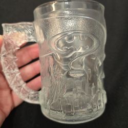 Vintage  BATMAN" McDonald's Glass Mug 