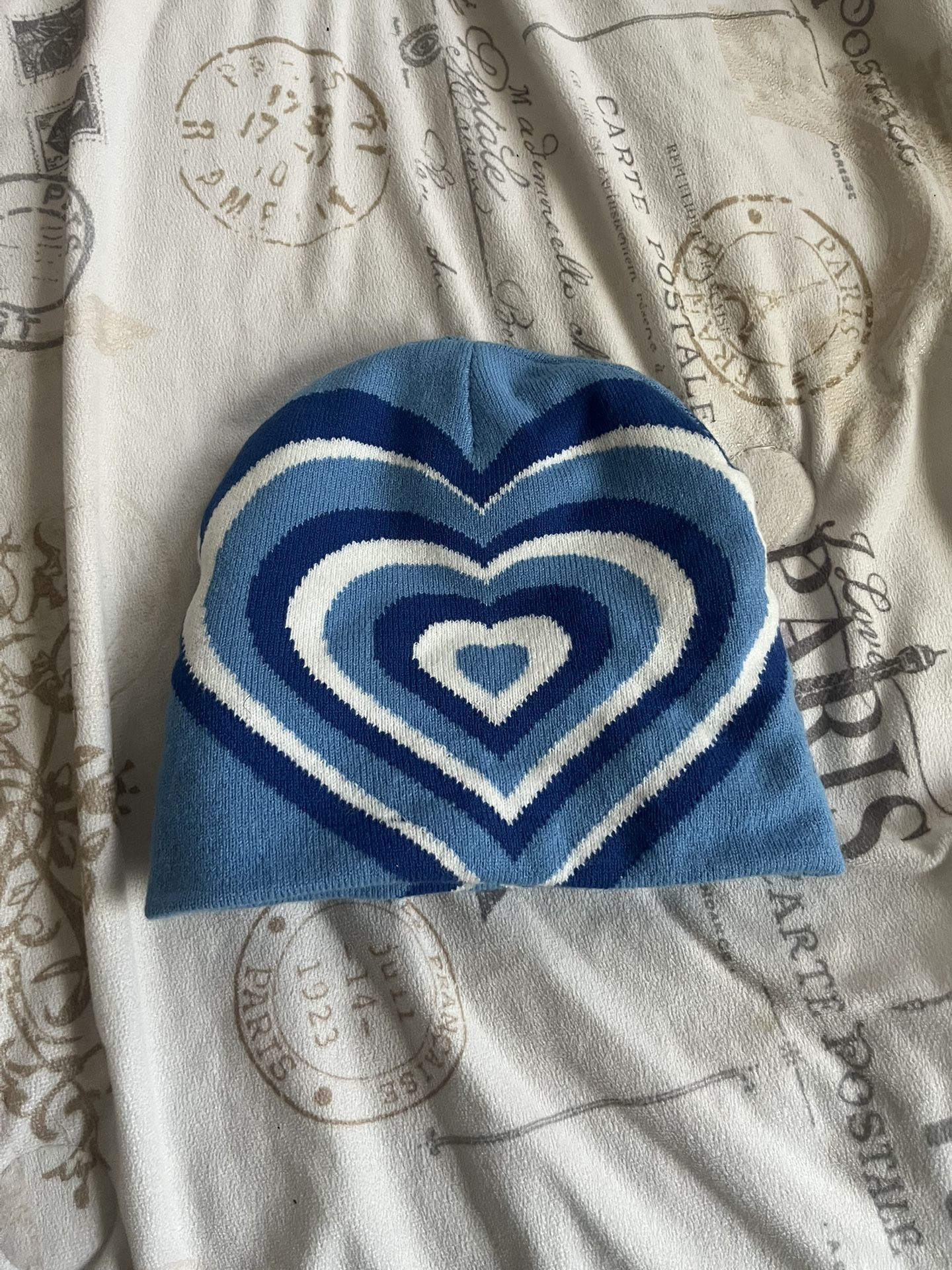 Blue & White Beanie