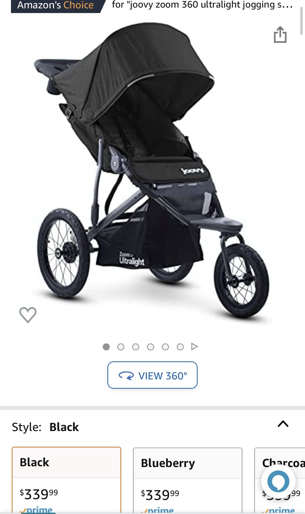 Joovy Zoom 360 Stroller With Car Seat Adapter