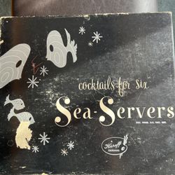 Vintage Seashell Cocktail Servers