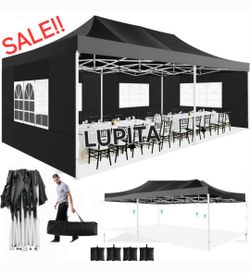 10x20 Waterproof Easy Up Canopy Tent With Side Walls Gazebo Wedding Party Pop Up Tent Canopy- (FOR SALE)