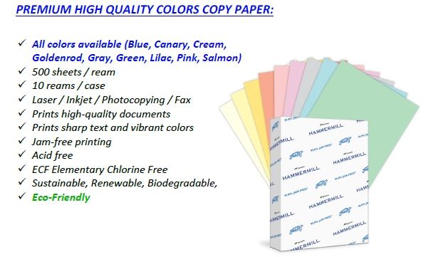 Colors Copy Paper