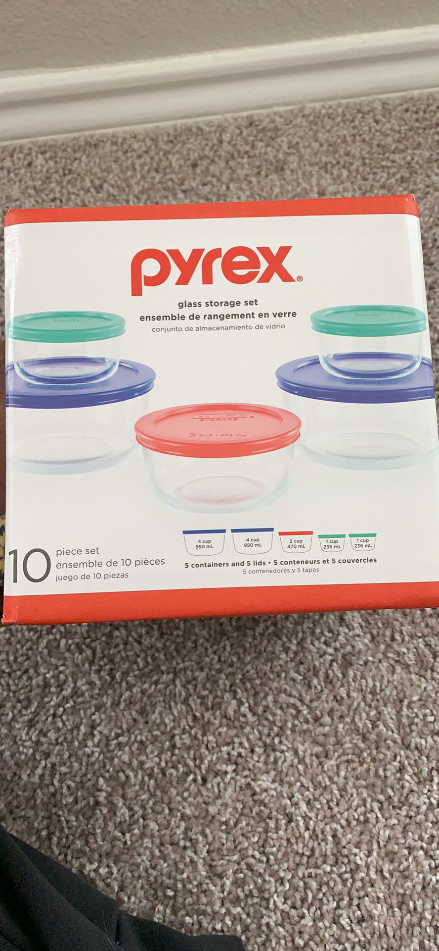 Pyrex storage containers