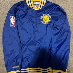 Mitchell And Ness Vintage Warriors Jacket Size Large