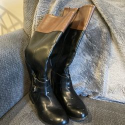 Arizona Black/brown delling knee high riding women boot size 7.5