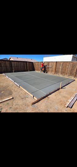 Square cement slab