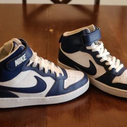 Nike Court Borough Mid 2 White Blue Void