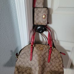 Coach Leather Authentic Purse Set