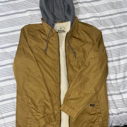 Brown Dravus Sherpa Lined Hooded Jacket